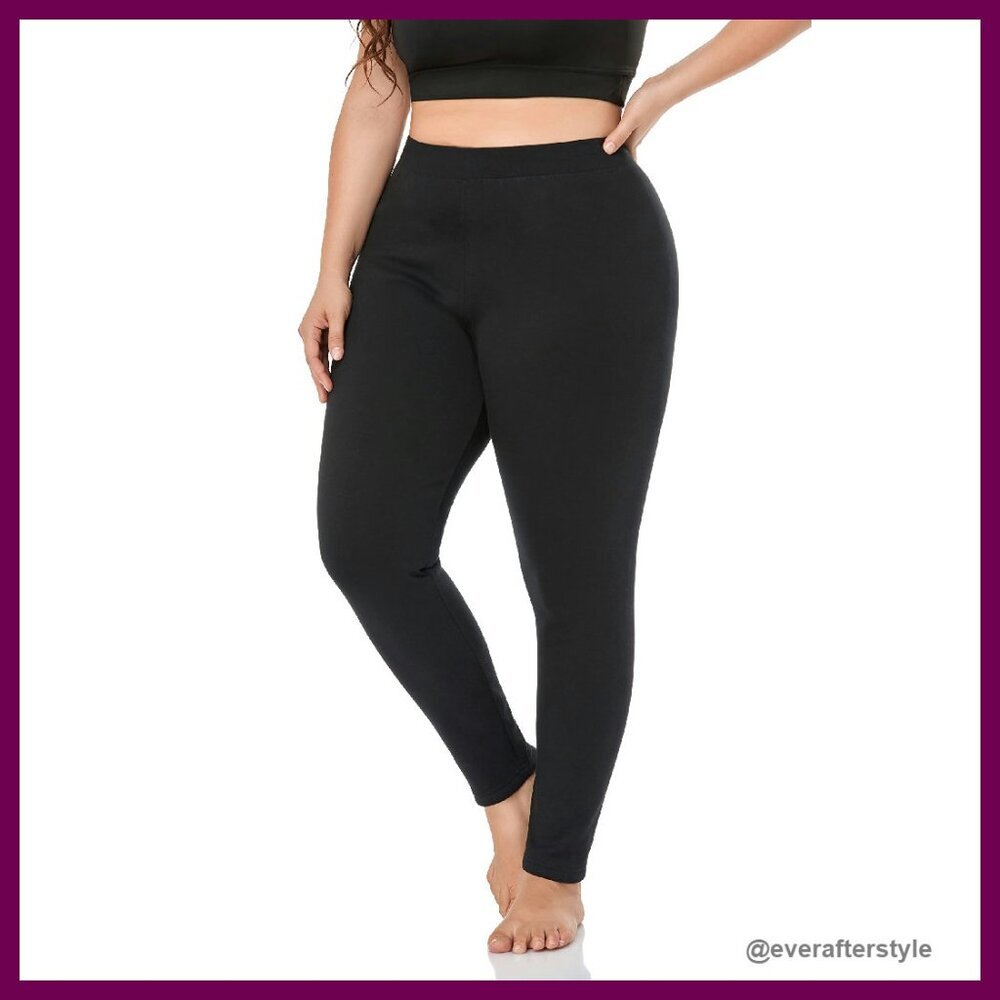 Fleece Lined Thermal Leggings Winter Warm Yoga Workout Pants Plus Size